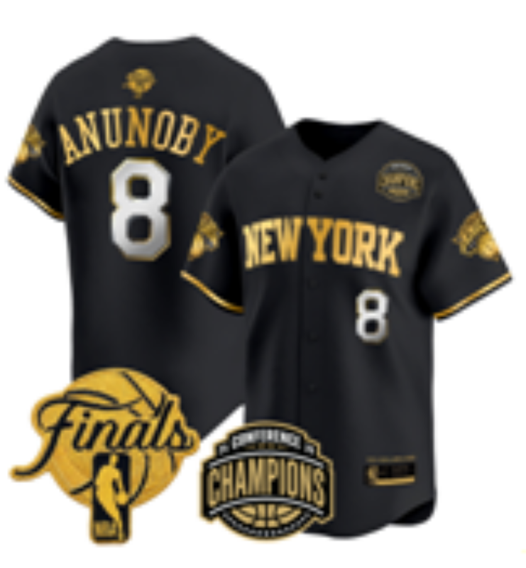 Men New York Knicks #8 Anunoby black 2026 Nike NBA jersey 06220